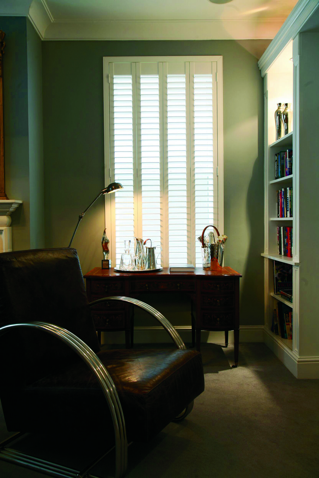 Drawing room with antique desk